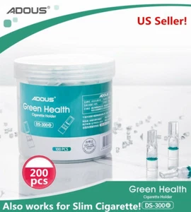 Adous 200 Stück Tabak Zigarettenfilter Großpackung Halter reduzieren Teer mit Slim Convert - Bild 1 von 8