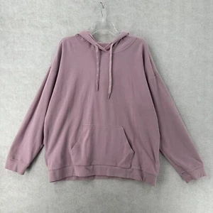 Marc New York Hoodie Pullover Womens XXL Ribbed Sweatshirt Soft Cozy Purple - Picture 1 of 14