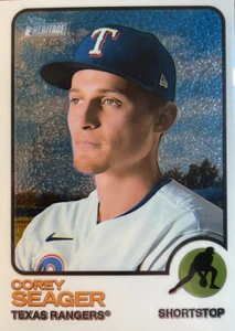2022 Topps Heritage High Number #609 Corey Seager Chrome Parallel #/999 Rangers - Picture 1 of 4