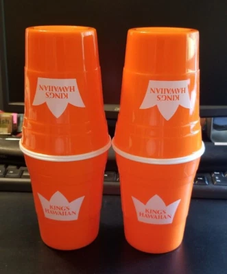 KINGS HAWAIIAN Bread Set of 4 RE-usable Melamine "Plastic" Party Cups! - Image 1 of 4