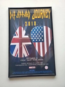 Poster concerto Def Leppard & Journey, UT 2018- POSTER INCORNICIATO - Foto 1 di 2
