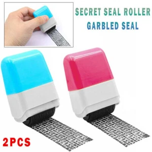 2 pcs Rollstempel Camouflage ID Informat Sicherheit Texte Geheim Datenschutz - Bild 1 von 7