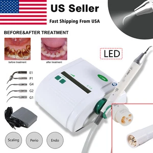 LED Dental Ultrasonic Piezo Scaler LED Handpiece 5*Tips Fit EMS Woodpecker - Picture 1 of 23