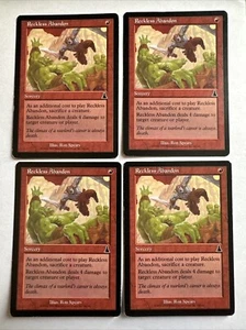 Reckless Abandon X4 Urza’s Destiny LP Condition See Pics Front Back - Picture 1 of 9
