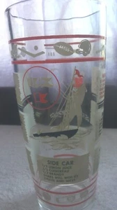 Vintage Glas Getränkemixer Shaker Sportmotiv mit Rezepten OHNE TOP/DECKEL - Bild 1 von 8