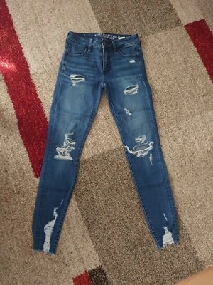 High-Waist Jeans/Jeggins von American Eagle Outfitters, Gr. 32/34 - used look - Bild 1 von 4
