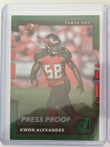 2017 Donruss Press Proof Green KWON ALEXANDER #49 TAMPA BAY BUCCANEERS 🏈 - Picture 1 of 1
