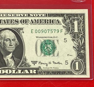 1963A $1 Dollar Bill Note ( RICHMOND E) Block E-F Uncirculated - Image 1 of 3
