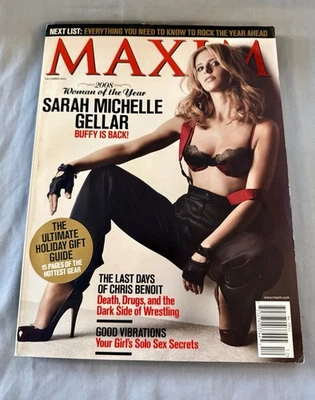 2007 DECEMBER MAXIM MAGAZINE -SARAH MICHELLE GELLAR Woman Of The Year 2008! 🔥🦫 - Image 1 of 4