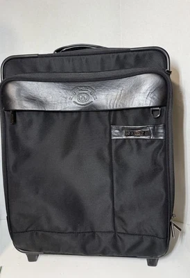 "Maleta de mano con ruedas Ghurka 701 detalles de cuero negro 21""" Foto 1 de 4