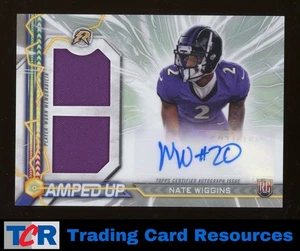 2024 Topps Resurgence #AU-NW Nate Wiggins Amped Up Rookie Patch Autographs - Picture 1 of 2