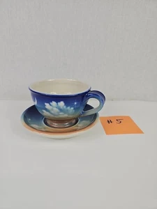 Pye In The Skye 'Dusk' Ceramic Tea Cup and Saucer 3" James Shorba Willits CA #5 - Picture 1 of 24