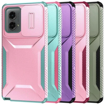 For Moto G Stylus 5G 2024 Case Tough Hybrid Heavy Duty W/Camera Privacy Cover - Image 1 of 4