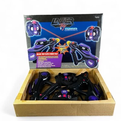 LAZER TAG DELUXE 1998 PACOTE ESPORTIVO PARA DOIS JOGADORES TIGER 05-104 NOVO NA CAIXA - Imagem 1 de 4