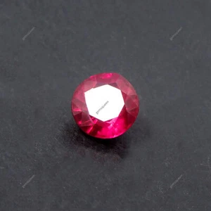 Amazing CERTIFIED 2.95 Ct Round Cut Red Ruby Natural Loose Gemstone - Picture 1 of 13