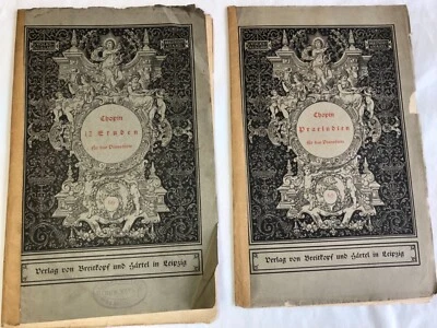 LOT OF 2 CHOPIN SONG / SHEET MUSIC BOOKS 1) PRAELUDIEN 2) 12 ETUDEN FOR PIANO - Image 1 of 4