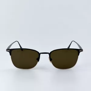 Tom Ford Men Sunglasses Shiny Black Roviex Square LIV FT0851 01J BRAND NEW - Picture 1 of 10