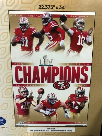 San Francisco 49ers Superbowl LIV 54 Champions Poster. Rare Collectible!! Cover