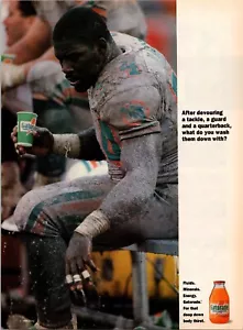 VINTAGE 1990 GATORADE FOOTBALL PRINT AD - Picture 1 of 1
