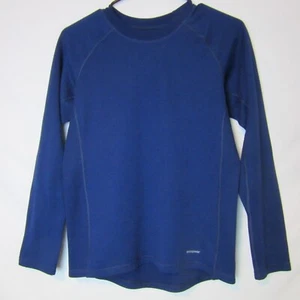 Patagonia Performance Base Layer Long Sleeve Shirt Blue Boy's 14 Youth XL Winter - Picture 1 of 5