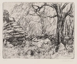 H. DIETMANN (1924-2009), Valle Verzasca. Tal in der Schweiz, Rad. Expressionismu - Bild 1 von 5