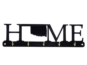 Oklahoma Home State Form Schlüsselhalter Aufhänger Gestell Einweihung Wanddekor Geschenk - Bild 1 von 4