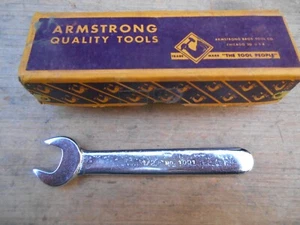 ARMSTRONG NO. 1001 , 1/2" CHROME ENGINEERS WRENCH , NOS. - Picture 1 of 2