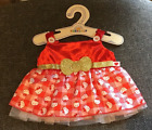 Robe rouge Build A Bear Clothes Hello Kitty Holly Jolly Noël 2023 neuf avec étiquettes