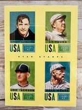 2014 Panini Golden Age Star Stamps #28 Cy Young/Joe Jackson/Mathewson/Wheat