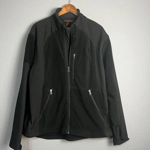 Hawke & Co. Fleece Jacket Full Zip Softshell Pockets Black Size XXL Mock Neck - Picture 1 of 10