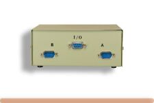 WholesaleCables 2-Way DB9 Male AB Manual Data Switch Box 40D1-23602