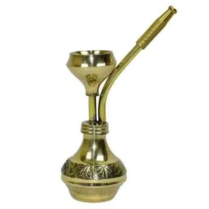 Pipa de cachimba de latón olla para fumar tabaco chillum bar fiestas decoración del hogar pieza de exhibición - Imagen 1 de 3