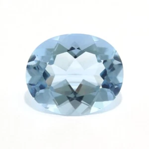 SIMULATED SKY BLUE TOPAZ 6 x 4 MM OVAL CUT 10 PIECE SET F-4156 - Picture 1 of 1