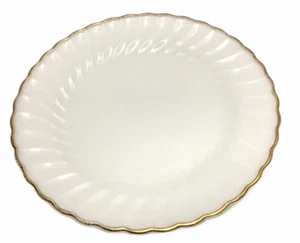 Anchor Hocking Fire King Platter Milk Glass Swirl Golden Anniversary 10"  Plate - Picture 1 of 4