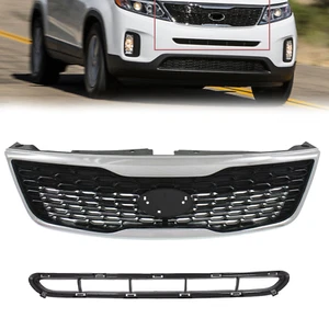 For 2014-2015 Kia Sorento Front Bumper Molding Grille Grill Upper+ Center 2PCS - Picture 1 of 17
