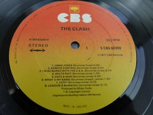 The Clash 1977 UK DEBUT LP 1st Press A5/B2 Copyright Control PLAYS MINT HEAR - Picture 1 of 23