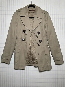 Comptoir Des Cotonniers Women's Coat Jacket Tan Grey 100% Cotton Size 36 - Picture 1 of 14