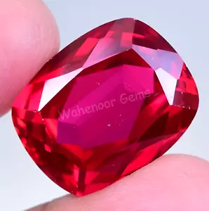 42.60 Ct Natural Blood Red Ruby Mozambique Cushion Certified Loose Gemstone - Picture 1 of 6