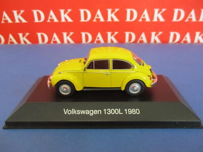 Die cast 1/43 Modellino Auto Volkswagen Maggiolino 1300L 1980 Yellow - Immagine 1 di 4