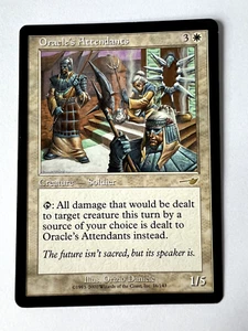 Magic the Gathering Nemesis Oracle's Attendants Magic the Gathering Nemesis Raro LP - Imagen 1 de 2
