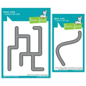 Lawn Fawn Die Lot: Slide On Over Maze & Coaster Critters Slide On Over Add-On - Picture 1 of 1