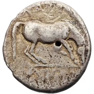 356 - 342 a.C. Tesalia Larissa Dracma Antigua Moneda Griega Caballo a la derecha (KA25-) - Imagen 1 de 2