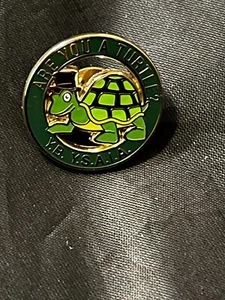 Are You A Turtle? YBYSAIA Masonic Green Lapel Tac Pin Masons Fraternity NEW! - Picture 1 of 1