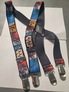 Star Wars Elastic Adjustable Clip-on Kids Suspenders Great Condition - Picture 1 of 8