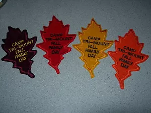 Camp Tri-Mount Fall Family Day Patch Set Rip Van Winkle Council BSA Boy Scout - Picture 1 of 1