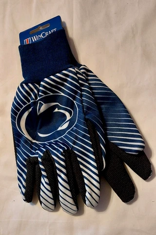 PENN STATE NITTANY LIONS NCAA STRIPED LOGO GLOVES Cover