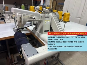 BROTHER 3 NEEDLES FEET OFF THE ARM CHAINSTITCH SEWING MACHINE - Picture 1 of 10
