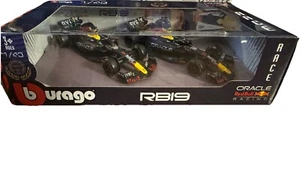 Burago 1 Max Verstappen Sergio Perez Red Bull Racing RB19 1/43 Formula 1 F1 - Picture 1 of 11