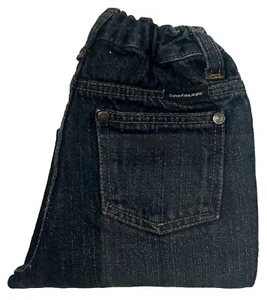 NEW SZ 4 T CALVIN KLEIN JEANS LITTLE BOYS ADJUSTABLE WAIST ZIP FLY DARK RINSE - Picture 1 of 6