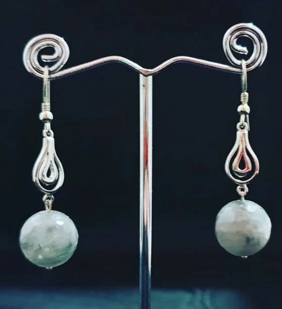 Orecchini in Quarzo Grigio e Argento 925  - Immagine 1 di 1